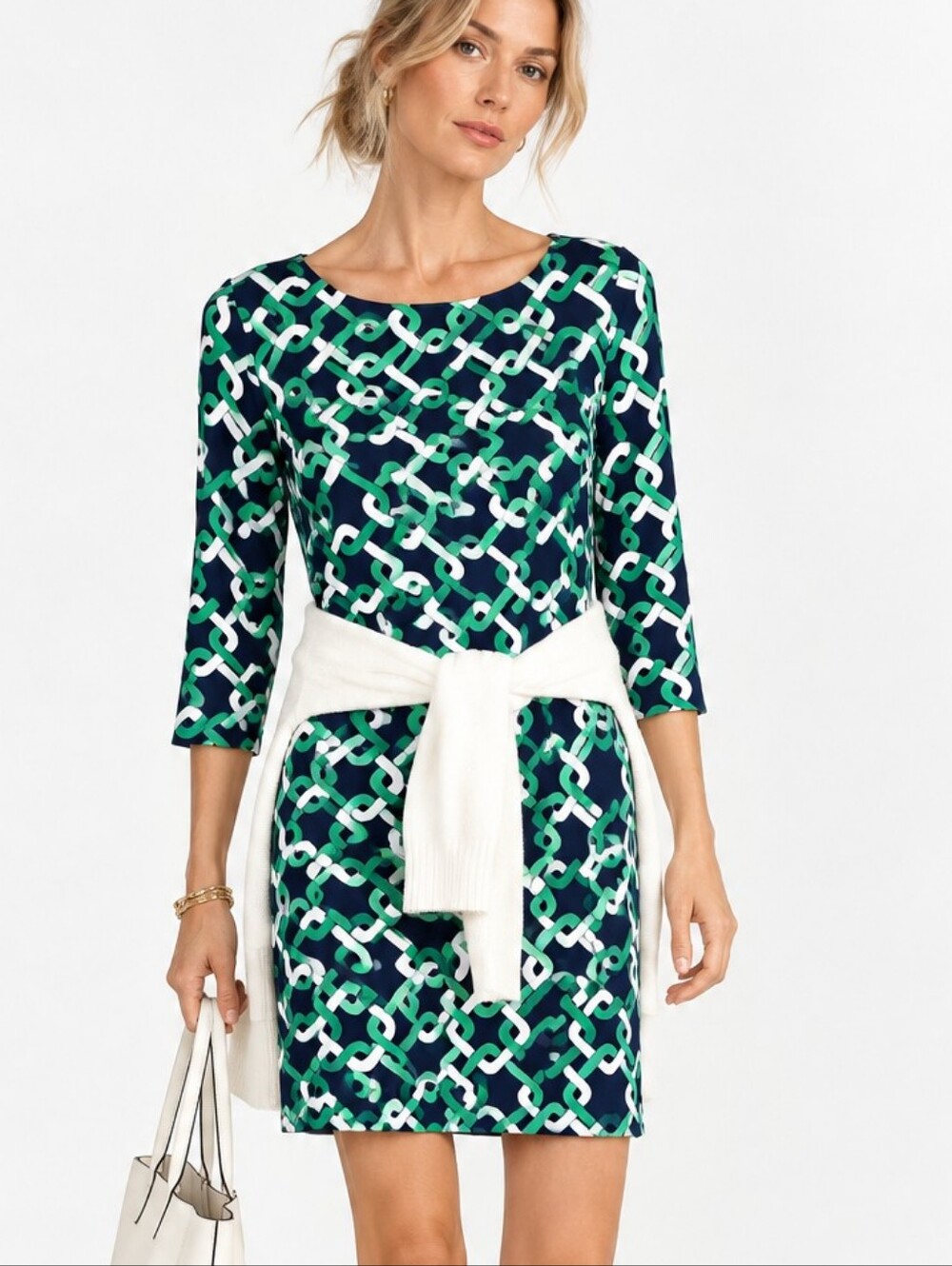 Banana Republic Geometric Dress Long Sleeve Size S